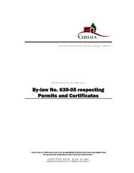 By-law No. 639-05 respecting Permits and Certificates - Chelsea