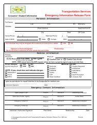 Emergency Information Release Form