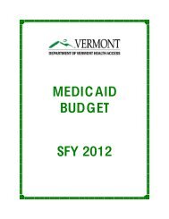 Department of Vermont Health Access Budget Book ... - VTDigger.org