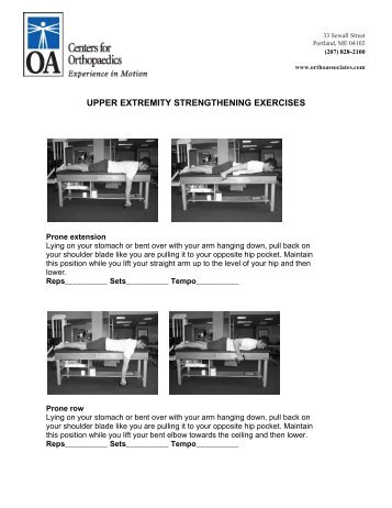 UPPER EXTREMITY STRENGTHENING EXERCISES