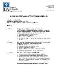 MEDIUM ROTATOR CUFF REPAIR PROTOCOL