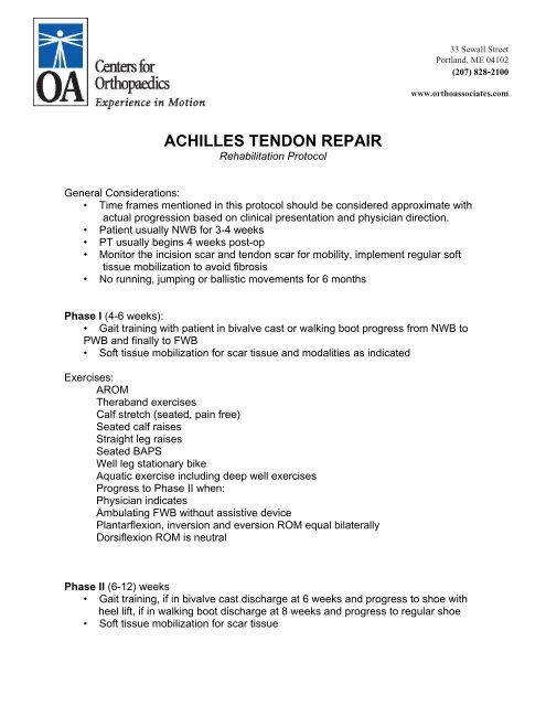 ACHILLES TENDON REPAIR