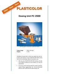 Dosing Unit PC 2500 - Woywod Kunststoffmaschinen GmbH & Co ...