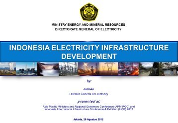 INDONESIA ELECTRICITY INFRASTRUCTURE DEVELOPMENT