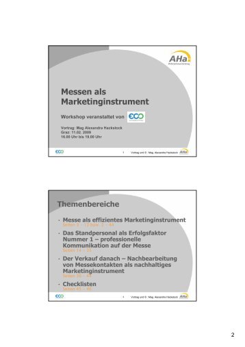 Messen als Marketinginstrument