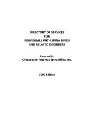 Directory of Services for Individuals with Spina Bifida