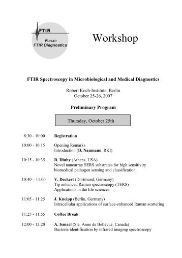 Program - FT-IR Spectroscopy in Microbiological and Medical ...