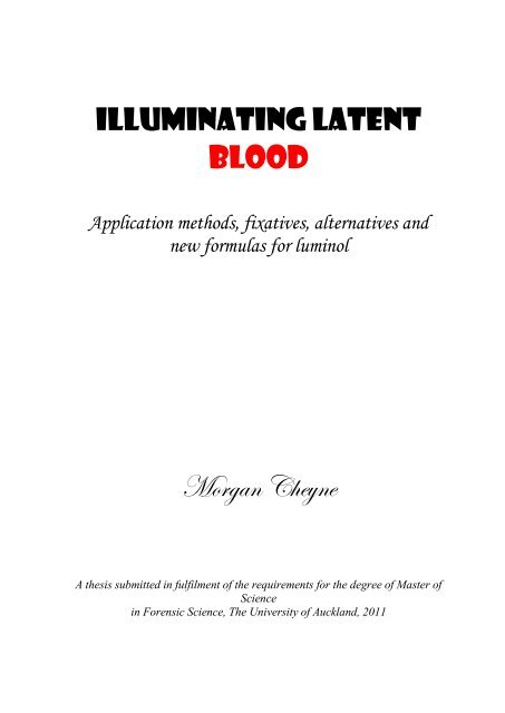Illuminating Latent Blood - Abacus Diagnostics, Inc.