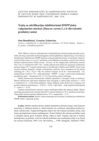 TrÄÅ¡Å³ su nitrifikacijos inhibitoriumi DMPP Ä¯taka valgomosios morkos ...
