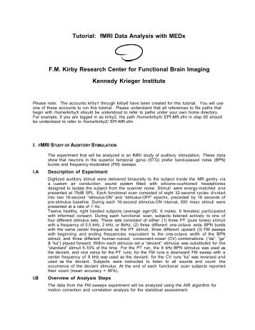 Tutorial - FM Kirby Research Center for Functional Brain Imaging