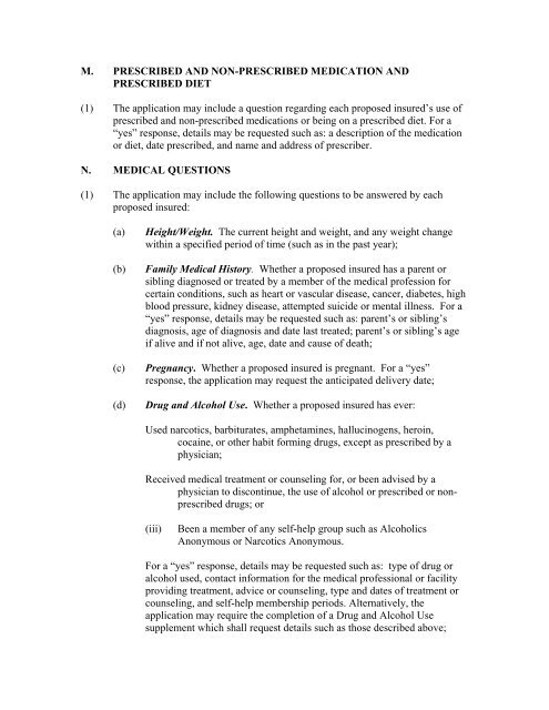 Amendment to the Individual Life Application Standards - Interstate ...