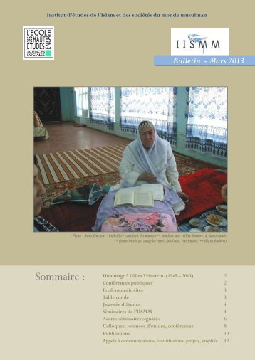 Mars 2013 - Langue et Culture arabes