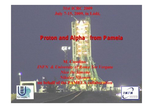 Proton and Alpha from Pamela