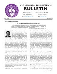 2011 March Bulletin - West Los Angeles Buddhist Temple