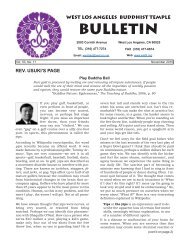 2010 November Bulletin - West Los Angeles Buddhist Temple
