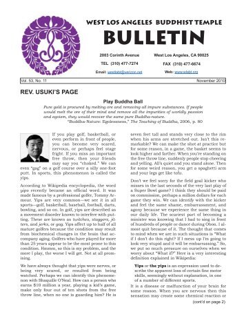 2010 November Bulletin - West Los Angeles Buddhist Temple