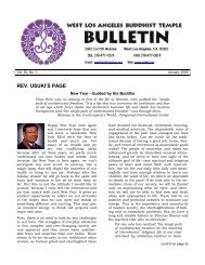 2009 January Bulletin - West Los Angeles Buddhist Temple