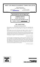 2006 October Bulletin - West Los Angeles Buddhist Temple