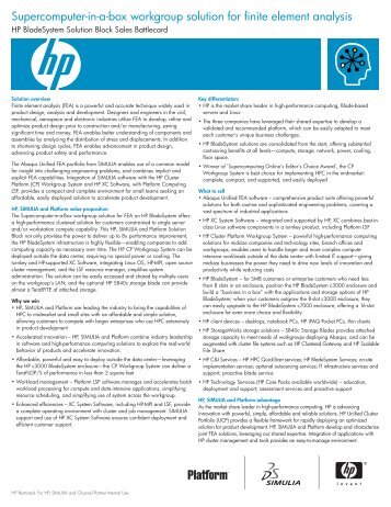 Supercomputer-in-a-box workgroup solution for finite element analysis