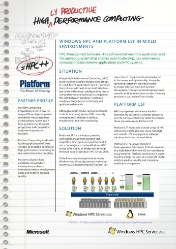 windows hpc and platform lsf in mixed environments situation ...