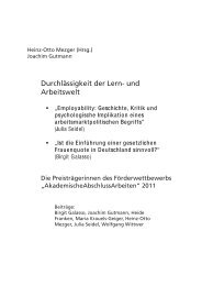 Durchlässigkeit der Lern- und Arbeitswelt - Randstad Stiftung