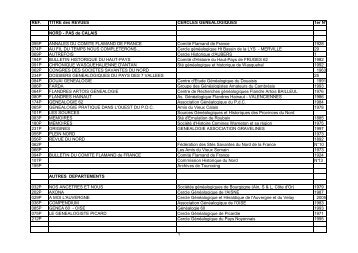 Revues - BibliothÃ¨que de Wambrechies - GGRN