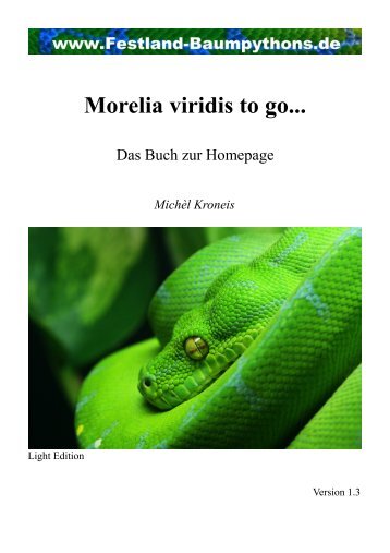 Morelia viridis to go... - Festland Baumpythons