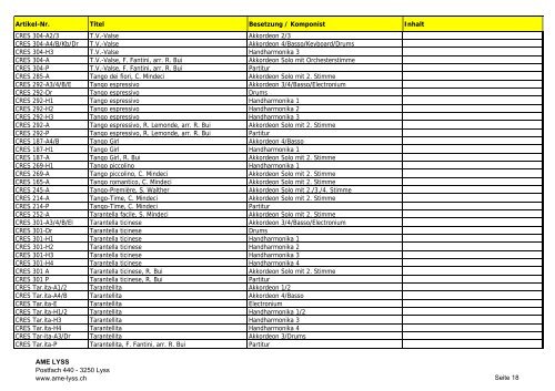 Musikverlag CRESCENDO - Akkordeon Musik Edition