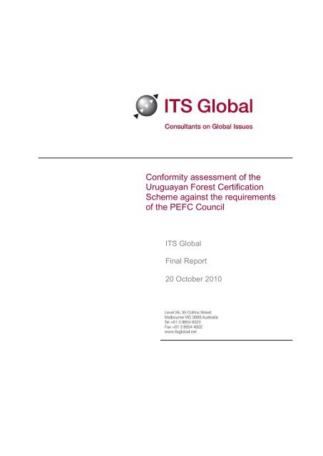 Conformity assessment of UFCS against PEFC (2010).pdf - ITS Global