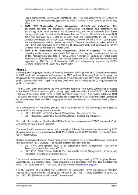 Conformity assessment of UFCS against PEFC (2010).pdf - ITS Global