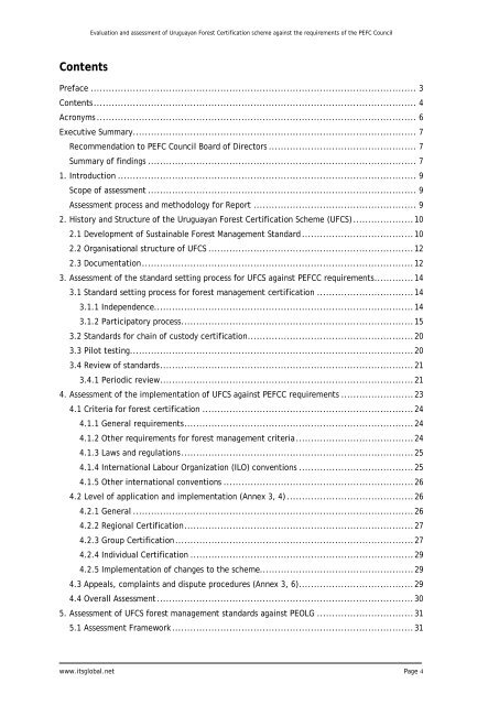 Conformity assessment of UFCS against PEFC (2010).pdf - ITS Global