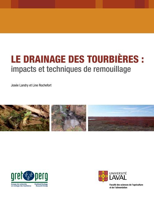 le drainage des tourbiÃ¨res - Peatland Ecology Research Group