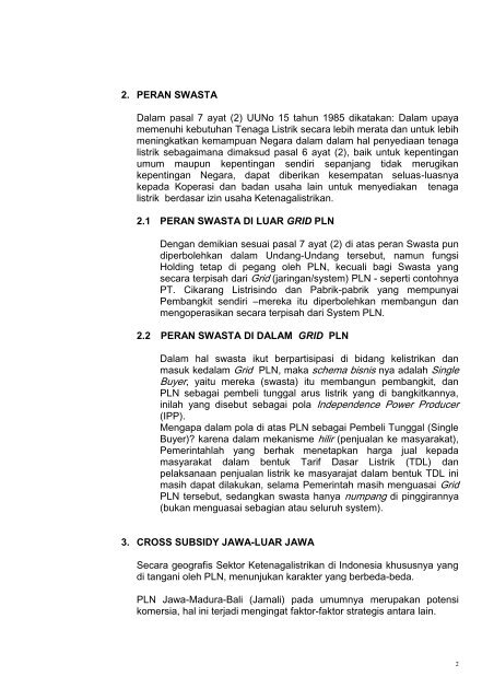 liberalisasi sektor ketenagalistrikan - Serikat Petani Indonesia