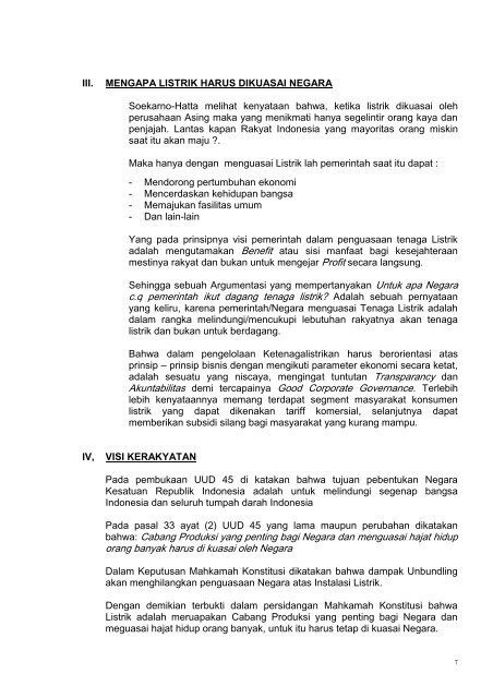 liberalisasi sektor ketenagalistrikan - Serikat Petani Indonesia