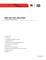 Red hat hpc solution components - Platform Computing