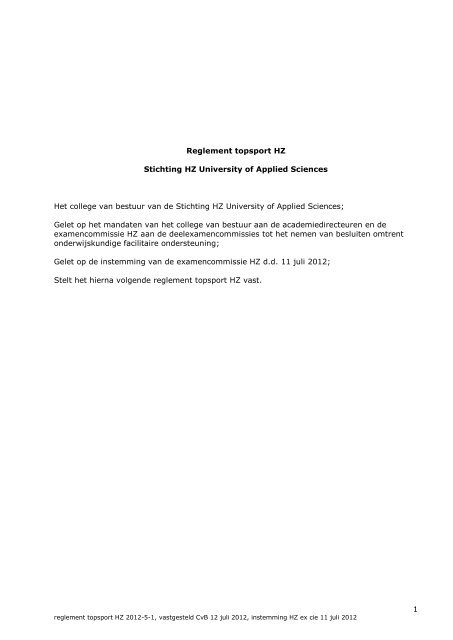 Default Word document - HZ University of Applied Sciences