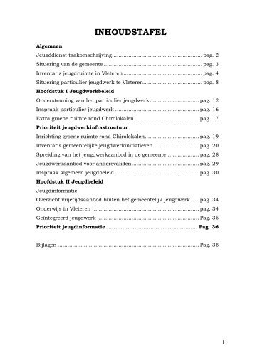 jeugdbeleidsplan 2008-2010 - Gemeente Vleteren