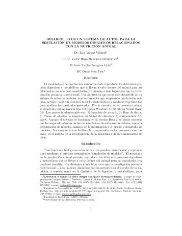 Desarrollo de un sistema de autor para la simulaciÃ³n de modelos ...