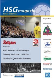 Ausgabe 6 HSG - TSG Söflingen - HSG Konstanz
