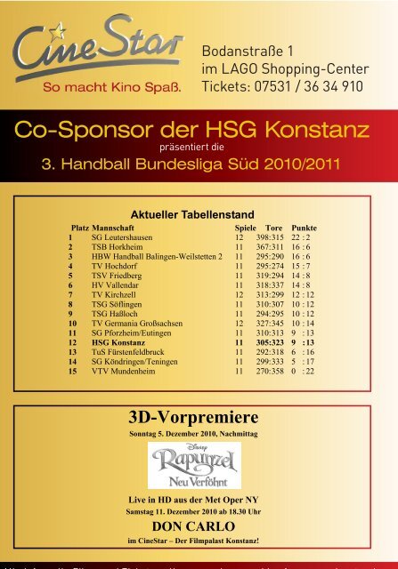Ausgabe 6 HSG - TSG Söflingen - HSG Konstanz