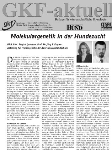 Dipl. Biol. Tanja Lippmann, Prof. Dr. JÃ¶rg T - Ruhr-UniversitÃ¤t Bochum