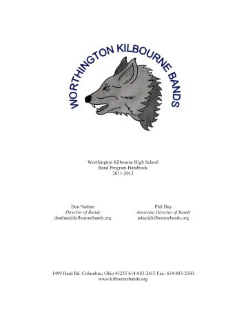 curricular band handbook 11-12 - Worthington Kilbourne Bands