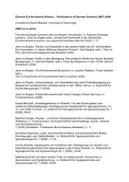 German Environmental History â€“ Publications of German Scholars ...