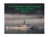 U. S. Coast Guard Cutter Acushnet, âQueen of the Fleet,â for Sale