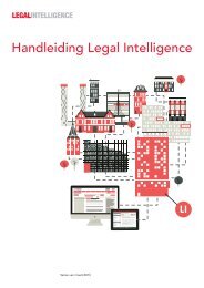 Handleiding Legal Intelligence