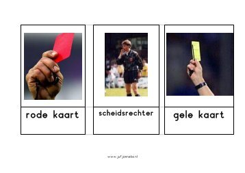 Woordkaarten voetbal - Juf Janneke