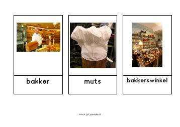 Woordkaarten over de bakker - Juf Janneke