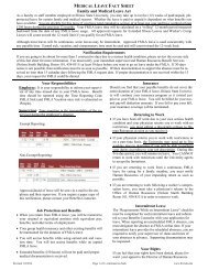 Medical Leave Fact Sheet - Human Resources | Illinois State
