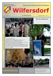 Ausgabe 3/2011 - Marktgemeinde Wilfersdorf