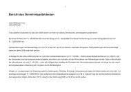 Bericht des Gemeindepräsidenten - in Dornach